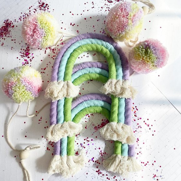 Pastel Spring Garland, Summer Garland, Easter Wall Decor, Boho Baby Shower Decor - Picture 7 of 10